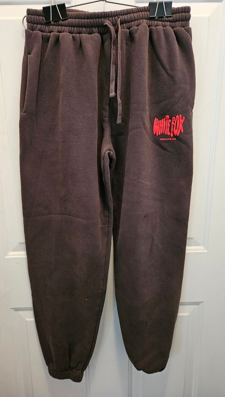 White Fox Dark Gray Women's Medium Drawstring Sweatpants